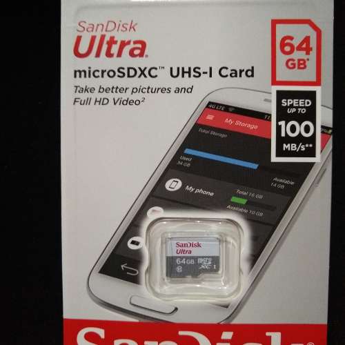 全新64GB SanDisk Microsd 記憶卡