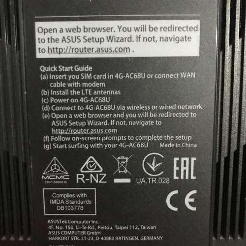 ASUS 4G lte modem sim card router 4g ac68u 4g router