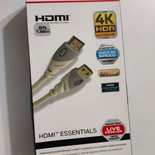 Monster 怪獸線 HDMI 2.0 Essentials 4K HDMI線 1.8m