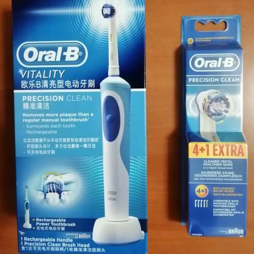 全新 Oral-B Precision Clean 電動牙刷 + 一盒新的刷頭