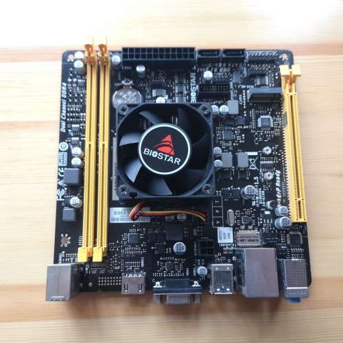 ( ITX) 新淨BIOSTAR A10N-9830E 底板連背板(支援DDR4 M.2)