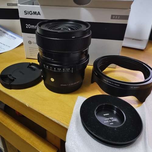 Sigma 20mm F2 DG DN Sony E Mount  全套齊全 鏡片完美 運作正常