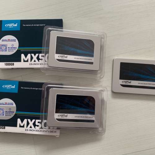 Crucial 2.5" SSD MX500(2 隻), MX300(1隻), 1TB Each, 3 TB in total, $880 for a...
