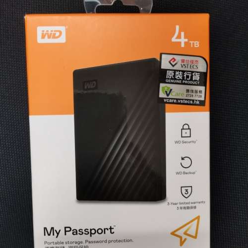WD my passport 4T 外置儲存硬碟