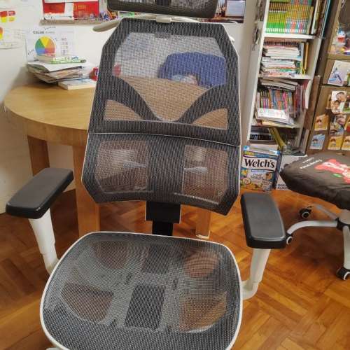 電競椅 電腦椅 PROFLEX KENNA人體工學扶手轉椅750W x 750D x 1200-1275Hmm-灰色