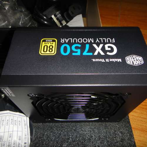 全新Cooler Master GX750/750W 金牌全模組電源供應器 80PLUS(廠保一年多)
