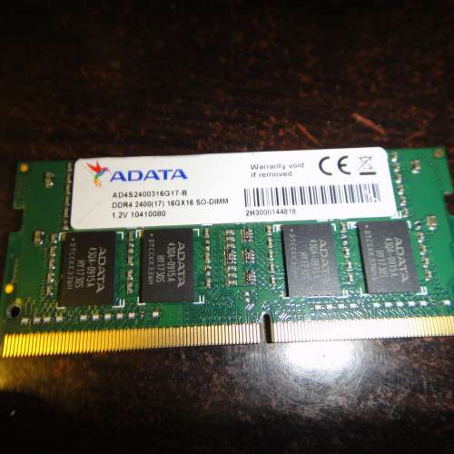 A-Data DDR4 2400 16GB Notebook Ram 雙面