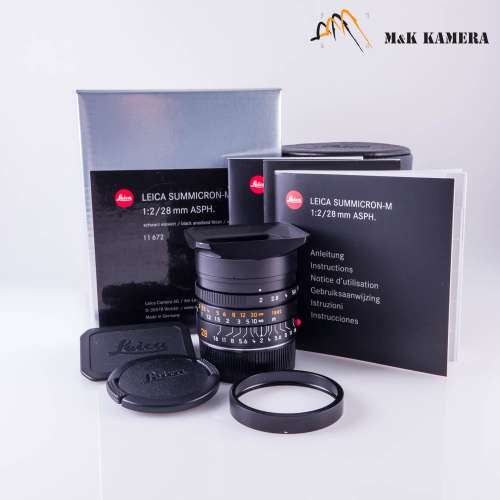 Leica Summicron-M 28mm F/2.0 E46 11672 Black Lens Germany 11672 #87826