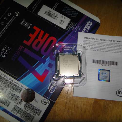 Intel® Core™ i7-8700K 處理器 3.7GHz 6C12T 八代CPU Socket 1151