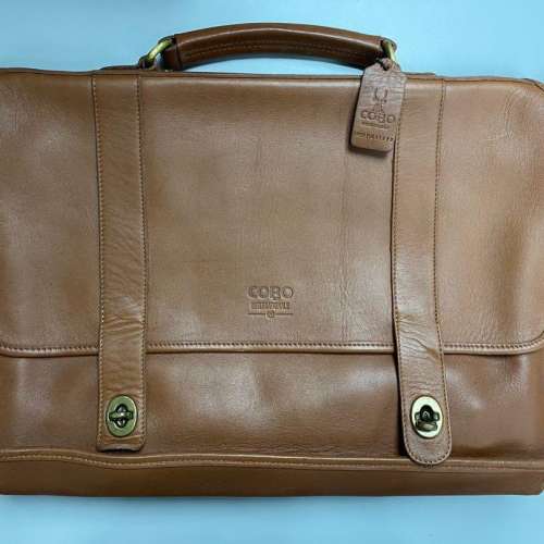 COBO International - Brown Leather Shoulder Hand Carry Bag 啡色真皮手提包公事包