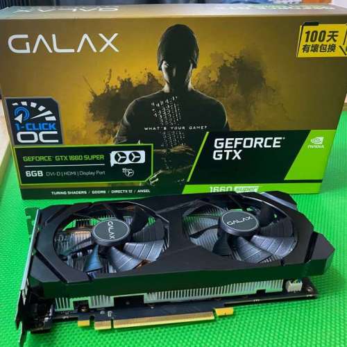 GALAX GTX 1660 SUPER (1-Click OC) GTX1660s 有單有盒 6GB GDDR6 192-bit DP/HDMI...