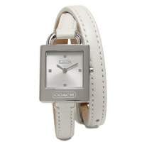 Coach 14501935 Ladies White Leather Wrap Wristwatch