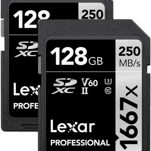 Lexar Professional 1667x 128GB (2-Pack) SD Card sdcard