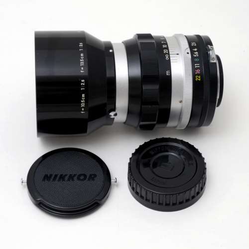 Nikon Nikkor-P 10.5cm (105mm) f2.5 早期12字頭，極新收藏品