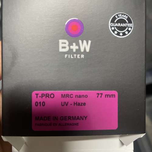 B+W T-pro Mrc nano 77mm頂級filter