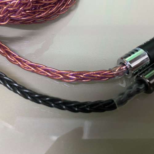 (耳機線名:閃電)fulmination黃銅鍍金，V形調音，Hi-Fi發燒級線材系列，8股黃單晶銅...