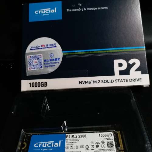 Crucial P2 1TB M.2 NVMe SSD (有單有盒有保養)