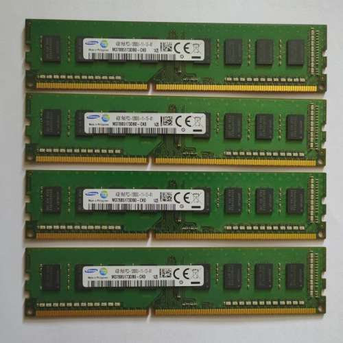 Samsung DDR3-1600 4GB Desktop Ram x 4條