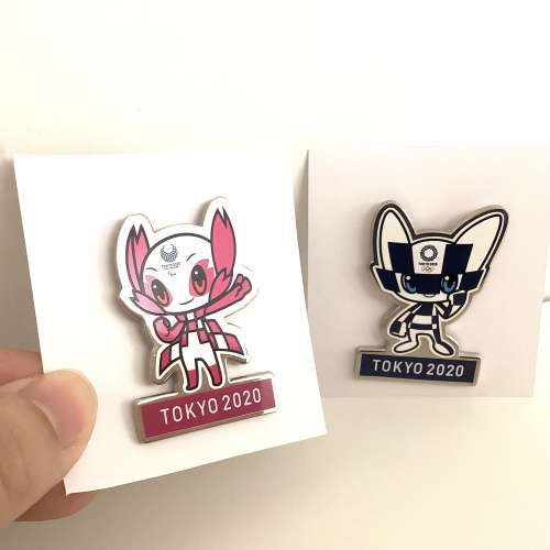 東京奧運2020胸針一對 Tokyo Olympics 2020 Olympic Mascot MIRAITOWA and SOMEITY