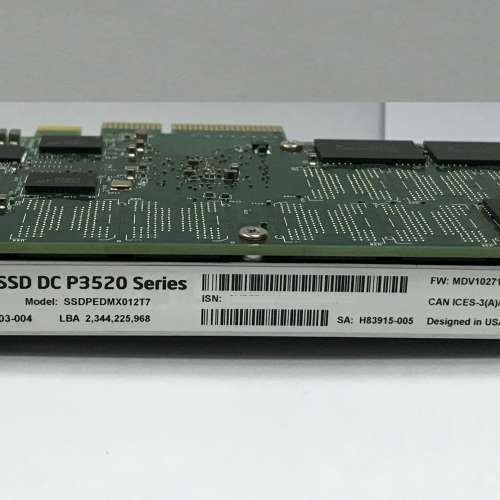 INTEL SSD DC P3520 SERIES 1.2TB  SSDPEDNX012T7 PCIe