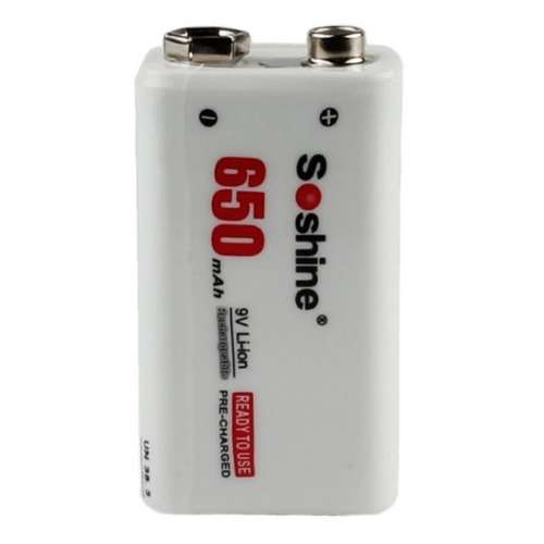 Soshine Li-ion 9V 鋰電池 x4 + Changer x1