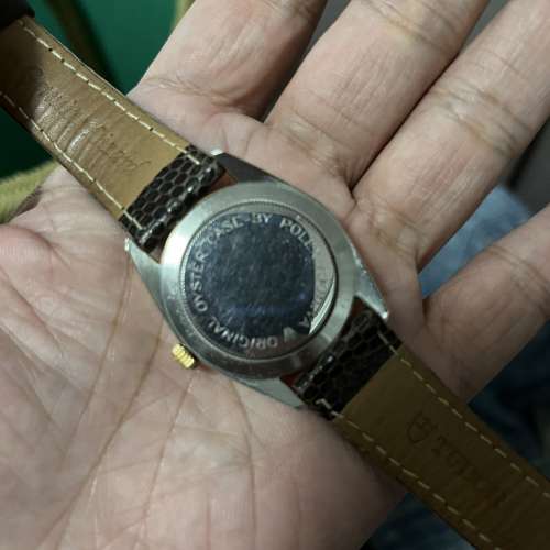 tudor 80年代 35mm 金套 75205 罕有啡面，完裝皮帶及扣