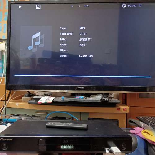 Pioneer BDP-180 黑色 ，正常。過保，連原廠搖控，少花，八成新。