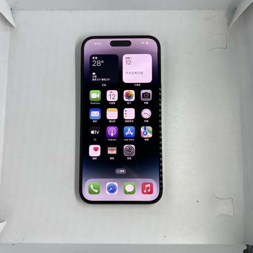 $(8) 99.9%新 iPhone 14 Pro Max 128Gb 黑 港行 剩機 長保
