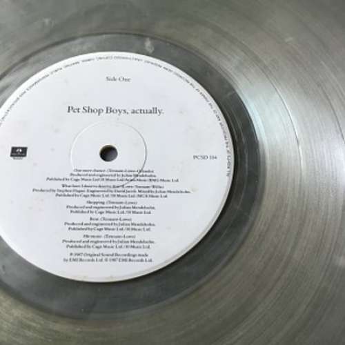 Pet Shop Boys。Autually。黑膠唱片（黑膠碟）LP 水晶特別版