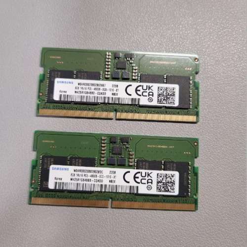 Samsung DDR5 4800 16gb(2x8) Sodimm notebook ram 筆記本記憶體