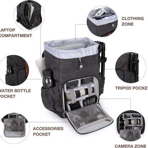 相機背囊 BAGSMART Camera Backpack, DSLR SLR Waterproof Camera Bag Backpack