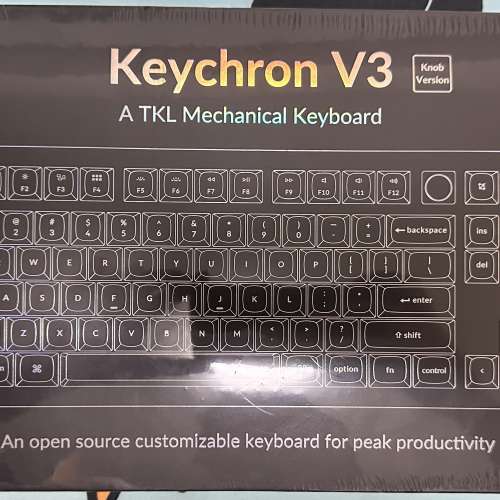 Keychron V3 TKL Mechanical Keyboard RGB 機械鍵盤 Brown Switch 啡軸 87 Key + Knob