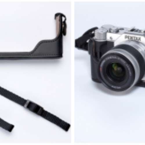 全新未使用Pentax原廠 Q7/Q10對應Body Case及相機帶