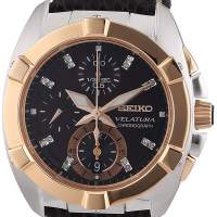 Seiko Ladies Velatura Chronograph 16 Diamonds Watch SNDZ20P1