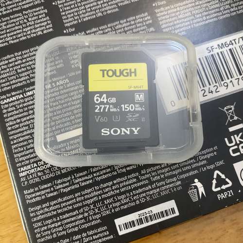 Sony UHS-II E64g SD 咭 (V60)