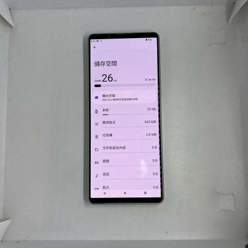 $(4) 99%Sony Xperia 1 IV 5G 12+256GB 白色 港行 剩機