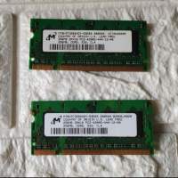 95%新行貨DDR2 256MB x 2pcs,DDR 256MB x 1pcs手提電腦RAM