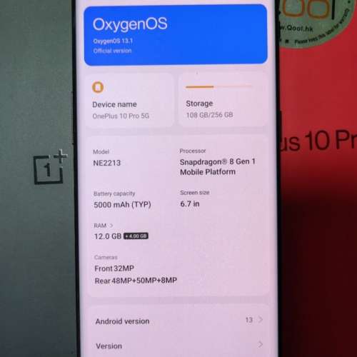 oneplus 10 pro 12+256