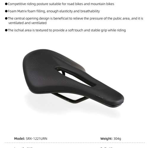 SELLE ROYAL SRX 1221U Saddle Cycling Seat Short Nose 143mm