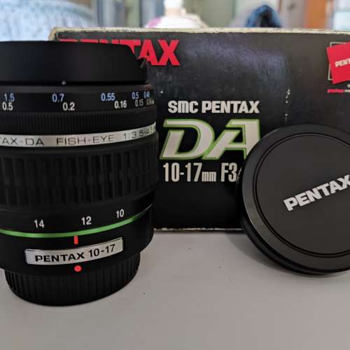 Pentax 10-17 fisheye 90%full package