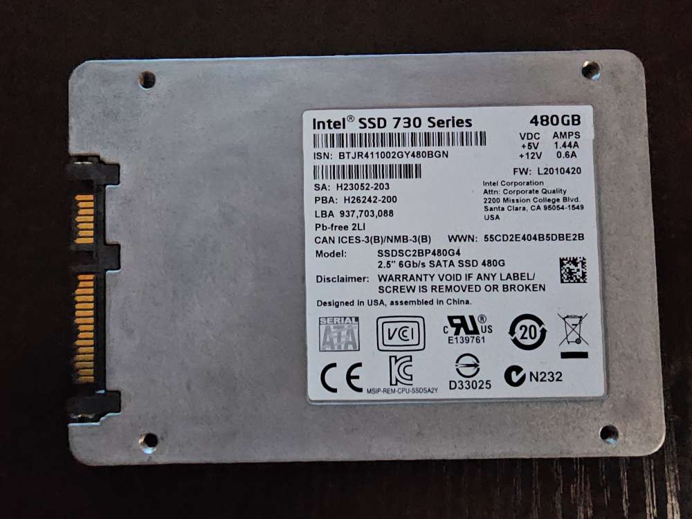 Ssd 730 Intel Ssd 480gb SSD Intel 730 <SSDSC2BP480G4R5 loading=