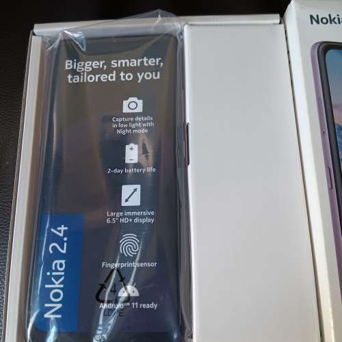 99％新 Nokia 諾基亞 2.4 紫色 4G 三卡槽 3+64GB 全套 7天有壞包退錢 不議價