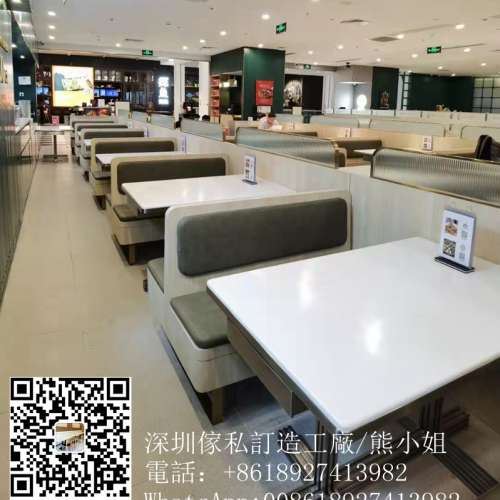 雙面卡位沙發訂製，抽屜儲物櫃梳化訂造，港式餐廳卡座，阻燃防火卡座，餐枱，餐檯櫈...