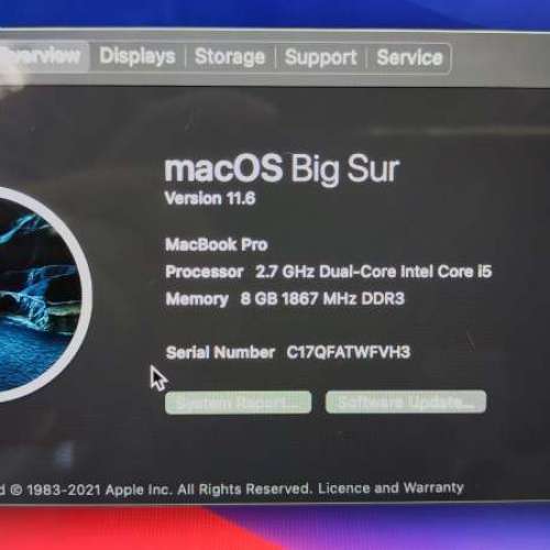 MacBook Pro "Core i5" 2.7 13" Early 2015