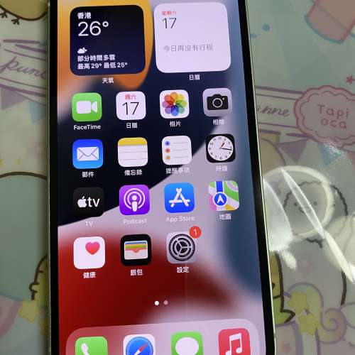 Iphone 12 128GB粉綠色（美版）單卡淨機一部，冇鎖有中文可用e-sim