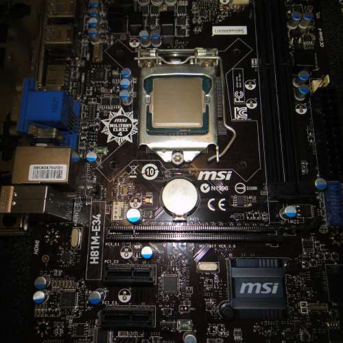 MSI H81M-E34 Micro-ATX 主機板 ((Window10Home啟用碼)) Socket 1150