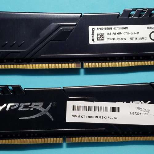 ONE PAIR of KINGSTON DDR4 XMP4-3733 8GB (TOTAL 16GB) HYPERX FURY RAM