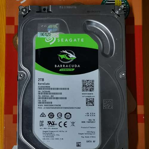 SEAGATE 3.5吋 2T SATA硬碟