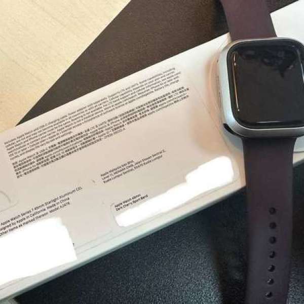 Apple watch 7 45mm GPS + 流動網絡 紫色