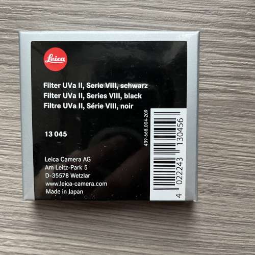 Leica Serie VIII UVa II filter 13045